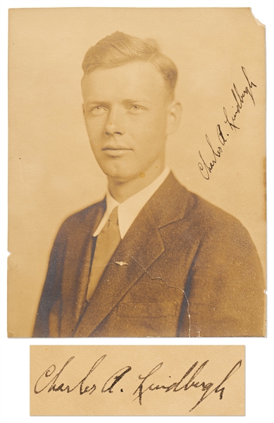 Charles Lindbergh Signed Photo -- With JSA COA
