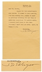 J.D. Salinger Letter Signed Regarding Publishing After Catcher in the Rye