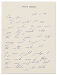 ''Catch-22'' Author Joseph Heller Autograph Letter Signed -- ''…My memory isn't as good as the written notes, but if you're puzzled, perhaps I can make sense of things…''