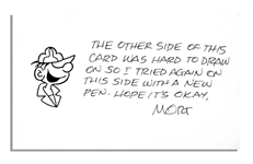 Mort Walker Signed ''Beetle Bailey'' Drawings