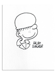 Mort Walker Signed ''Beetle Bailey'' Drawings