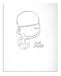 Mort Walker Signed ''Beetle Bailey'' Drawings