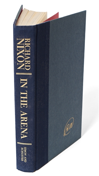 Richard Nixon Signed First Edition of His Book ''In The Arena''