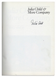 'Julia Child & More Company'' Signed Cookbook -- ''...Everything she demonstrates on her second cooking-for-company television series...''