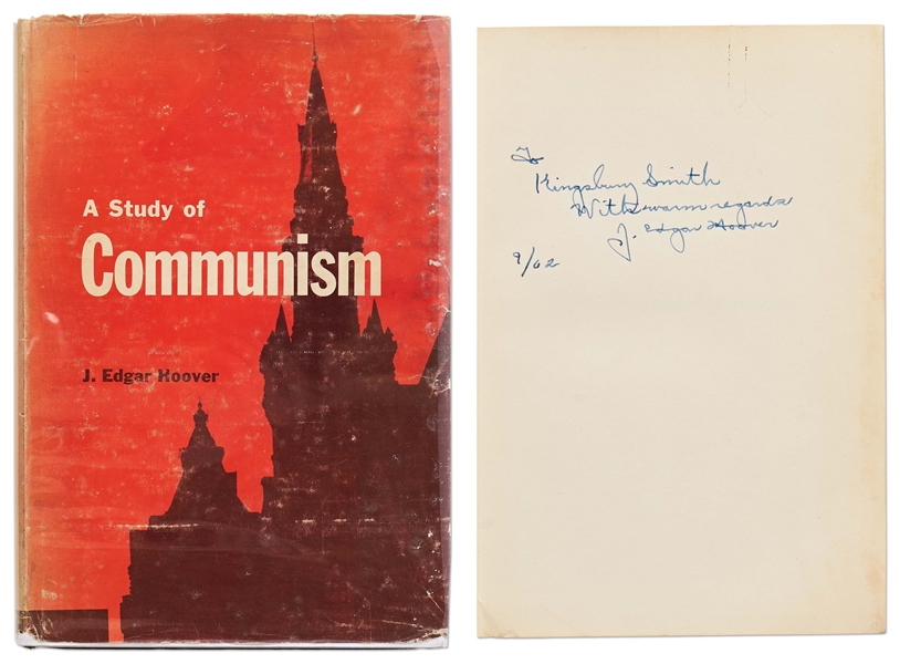 J. Edgar Hoover Signed First Edition of ''A Study of Communism''