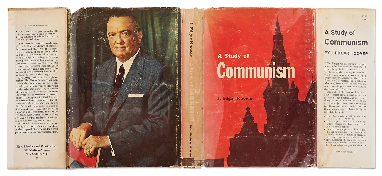 J. Edgar Hoover Signed First Edition of ''A Study of Communism''