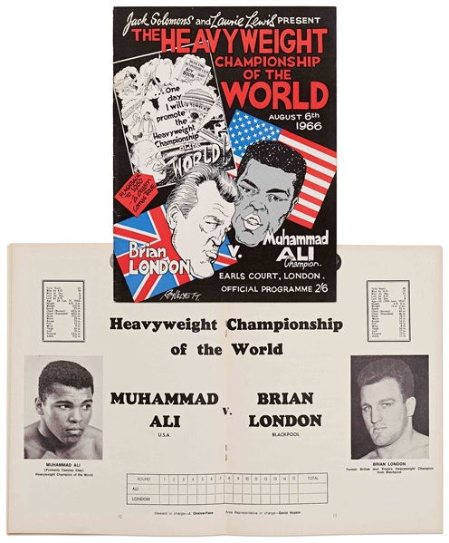 Muhammad Ali vs. Brian London 1966 Fight Program