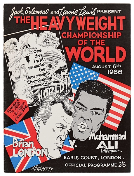 Muhammad Ali vs. Brian London 1966 Fight Program