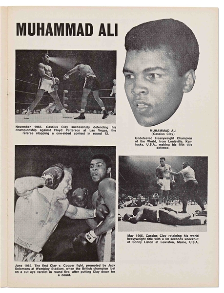 Muhammad Ali vs. Brian London 1966 Fight Program