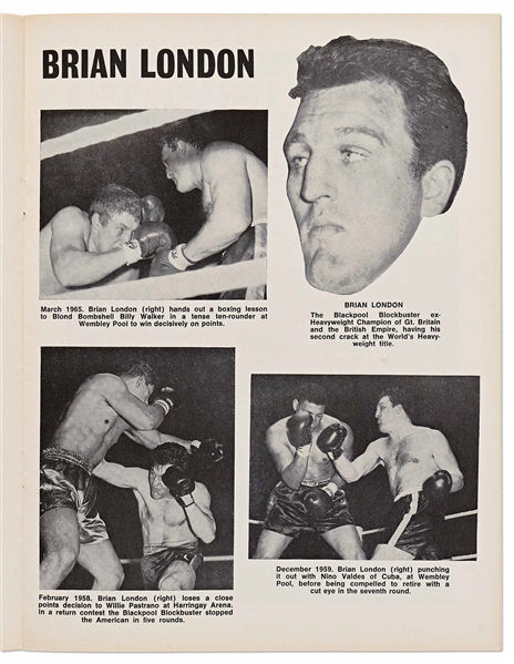 Muhammad Ali vs. Brian London 1966 Fight Program