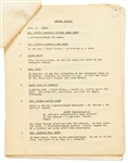 Moe Howard's Script for ''Pardon My Terror'', Originally Written for The Three Stooges, but Unproduced due to Curly's Stroke -- Then Repurposed for Shemp as ''Who Done It?'' -- With Moe's Edits