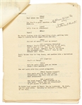 Moe Howard's Script for ''Pardon My Terror'', Originally Written for The Three Stooges, but Unproduced due to Curly's Stroke -- Then Repurposed for Shemp as ''Who Done It?'' -- With Moe's Edits