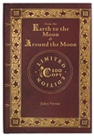 ''From the Earth to the Moon & Around the Moon'' Limited Edition Novel Signed by Five Apollo Astronauts: Walt Cunningham, Frank Borman, James McDivitt, Charlie Duke & Fred Haise