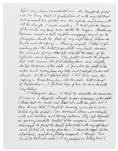 Lee Harvey Oswald Arrest Document Signed by Officer Nick McDonald, With Fascinating First-Hand Account of Oswald's Apprehension -- ''...I stared into his icy cold, steel blue eyes...''