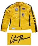 Yellow Leather Kill Bill Jacket Signed by Uma Thurman