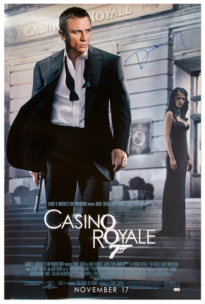 Daniel Craig Signed Casino Royale Poster