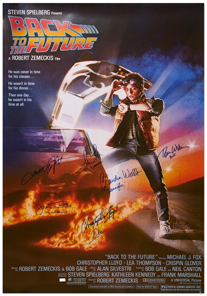 Back to the Future Cast-Signed Poster Including Michael J. Fox