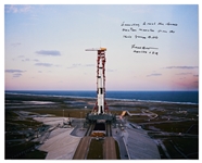 Frank Borman Signed 20'' x 16'' Photo of the Apollo 8 Launch