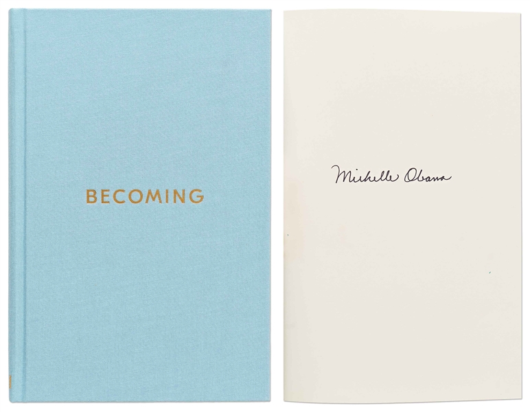 Michelle Obama Signed Deluxe Edition of ''Becoming''