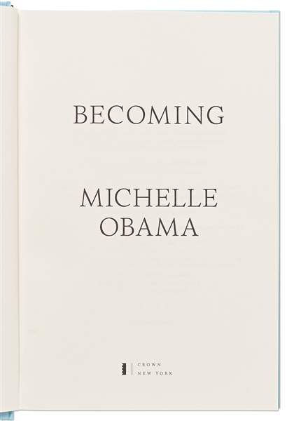 Michelle Obama Signed Deluxe Edition of ''Becoming''