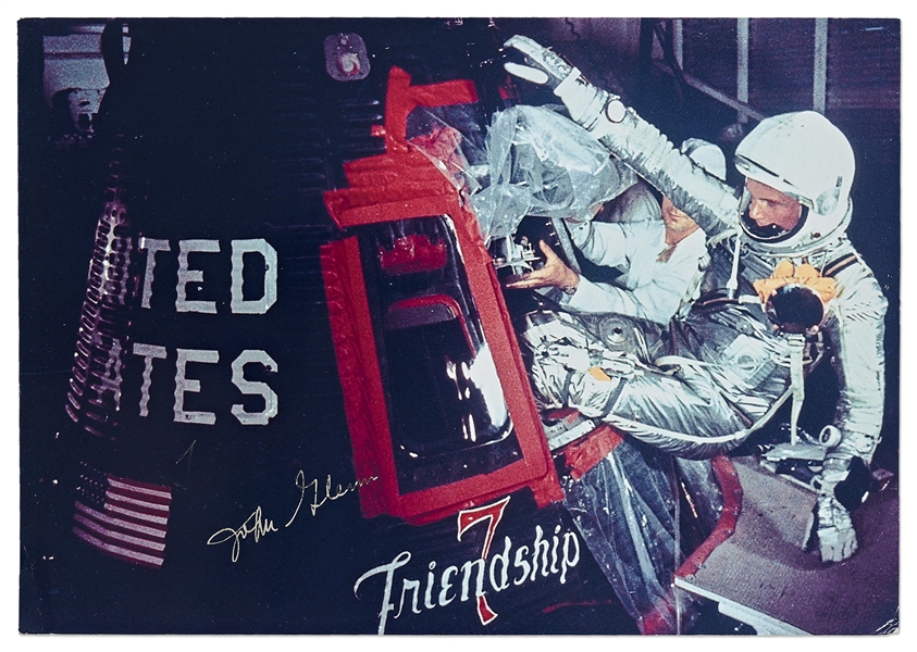 John Glenn Signed 11.5'' x 8'' Photo from Mercury-Atlas 6