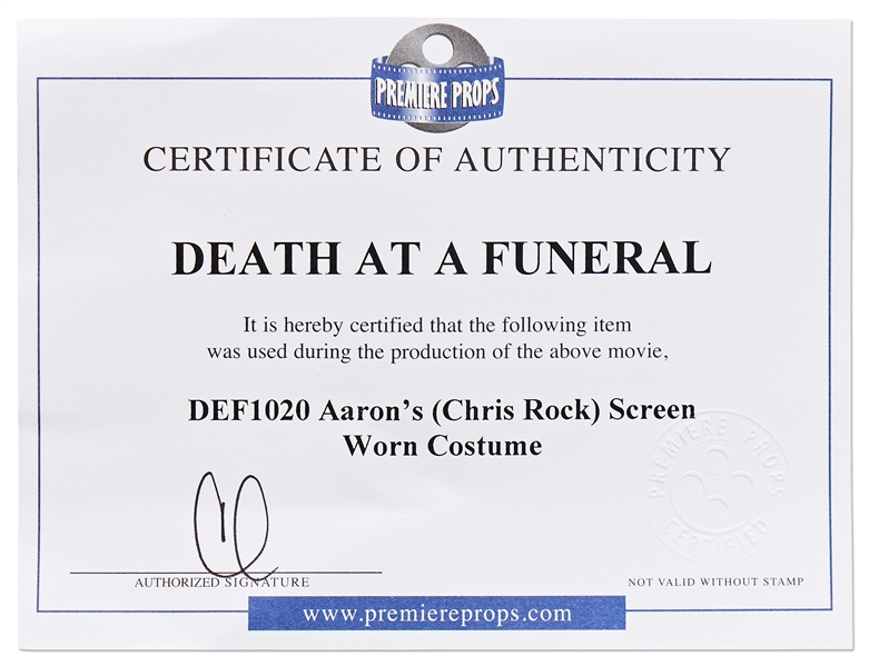 Chris Rock Screen-Worn Wardrobe From ''Death at a Funeral''