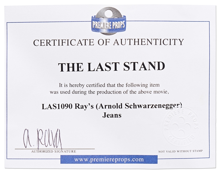 Jeans From Arnold Schwarzenegger Action Movie ''The Last Stand''