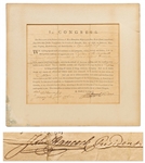 John Hancock Military Appointment Signed from 1776 During the Revolutionary War