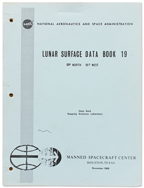 NASA Report Regarding the Moon's Surface -- Original Copy of ''Lunar Surface Data Book 19'' Published November 1968