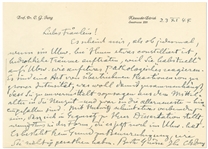 Carl Jung Autograph Letter Signed -- ''...you 'habitually' react to the unconscious as if it were something pathological...''