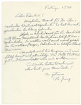 Carl Jung Autograph Letter Signed -- ''...I was very sorry that you spoiled Christmas for yourself with your stroke of genius...''