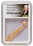 George Washington Handwriting -- Encapsulated by CAG