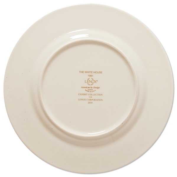 Ronald Reagan White House Salad Plate China from the Lenox Exhibit Collection -- Formal Design Used for State Dinners