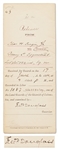 Frederick Douglass Document Signed as Recorder of Deeds