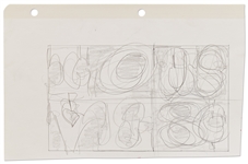 Robert Indiana Signed LOVE Sketch