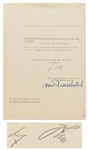 Adolf Hitler Document Signed on 24 June 1941, Two Days After the Start of Operation Barbarossa -- With University Archives COA