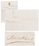King Kalakaua Autograph Letter Signed -- Kalakaua Was the Last King of the Hawaiian Islands