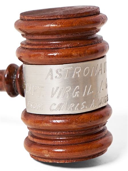 Gus Grissom Lot of Items -- Includes Signed Check, Personally Owned Gavel & Piece of Ore from ''Unsinkable Molly Brown'' Film