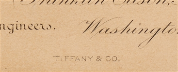 1883 Invitation to the Brooklyn Bridge Opening Ceremonies -- Made by Tiffany & Co.
