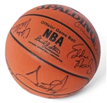 Chicago Bulls Team-Signed Basketball from 1993 -- Signed by 13 Players Including Michael Jordan, Scottie Pippen, Horace Grant, B.J. Armstrong & Bill Cartwright