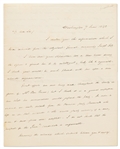 James Buchanan Autograph Letter Signed with Political Content Regarding Presidential Candidates After William Henry Harrison's Death -- Also Includes Buchanan's Free Franked Signature