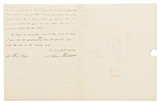 James Buchanan Autograph Letter Signed with Political Content Regarding Presidential Candidates After William Henry Harrison's Death -- Also Includes Buchanan's Free Franked Signature