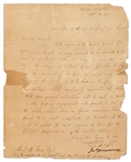 James Monroe Letter Signed During the War of 1812 -- As Secretary of State, Monroe Writes About Tripoli During Period of Strained Relations Before the Second Barbary War