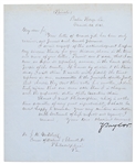 Zachary Taylor Letter Signed in 1848 Shortly Before His Nomination for President -- ''…If honored by election to the Presidency I will strive to execute with fidelity the trust reposed in me…''