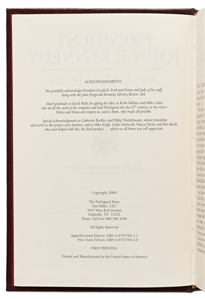 Gerald Ford Signed Deluxe Limited Edition of the Warren Commission Report