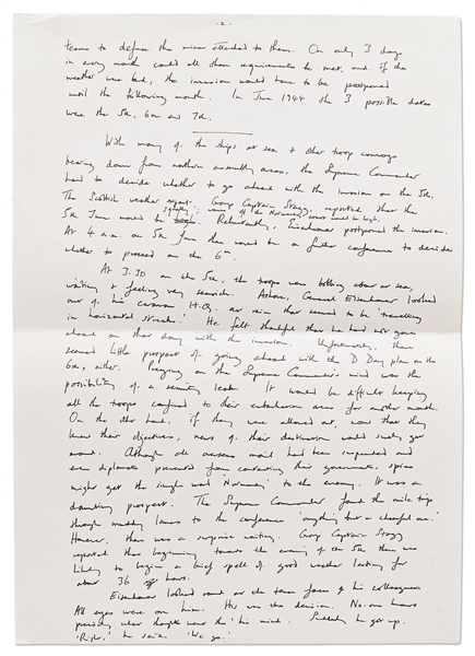 Important Dwight D. Eisenhower Letter Signed Regarding D-Day -- Marked ''PERSONAL'', Eisenhower Describes in Detail Planning for Over 2 Years & Then Executing the Normandy Invasion