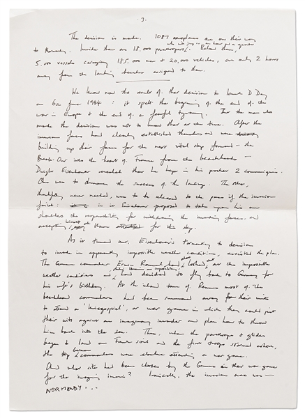 Important Dwight D. Eisenhower Letter Signed Regarding D-Day -- Marked ''PERSONAL'', Eisenhower Describes in Detail Planning for Over 2 Years & Then Executing the Normandy Invasion