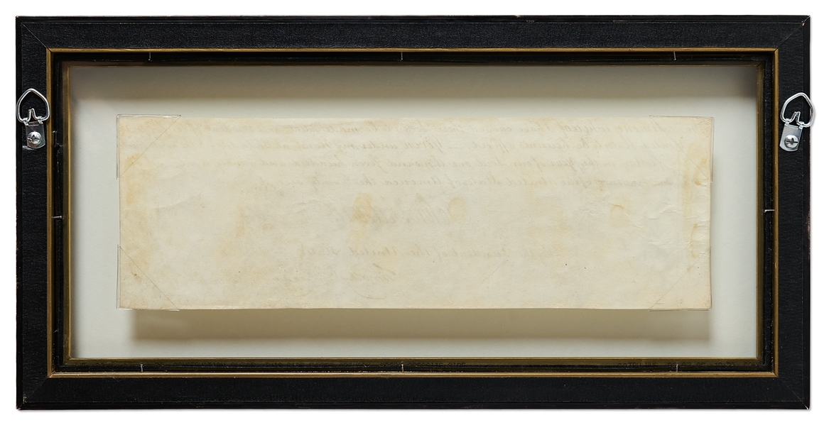 John Adams Partial Document Signed as President -- With Large, Prominent Signature by the 2nd President