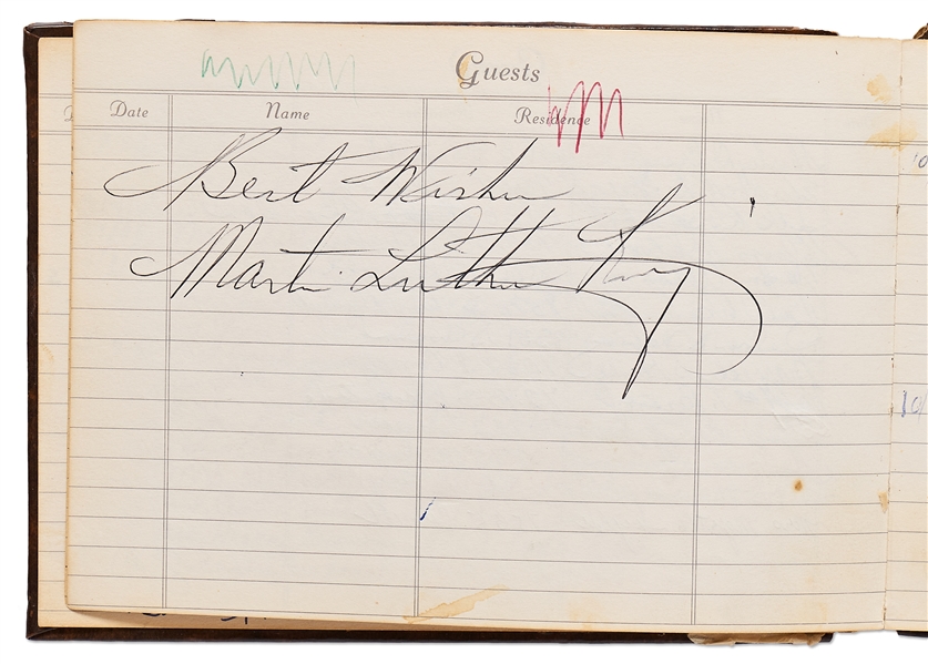 Martin Luther King, Jr. Signed Guest Book Page from March 1966 in Chicago