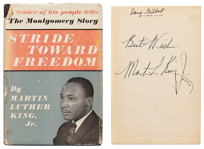 Martin Luther King Signed Copy of ''Stride Toward Freedom'' -- Bold Signature Without Inscription